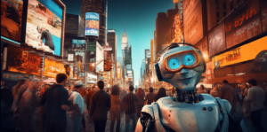 new york robot tourists