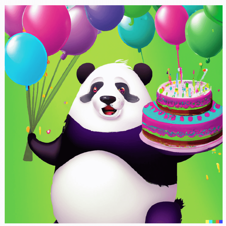 dalle panda birthday